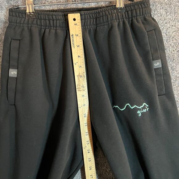 Give'r Giver Yoggers Joggers Mens Small Black Sweatpants Jackson Hole Casual - Picture 7 of 9